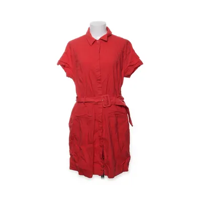 Skjortekjole (Rød) fra Halston Elastan, Linned, Viscose