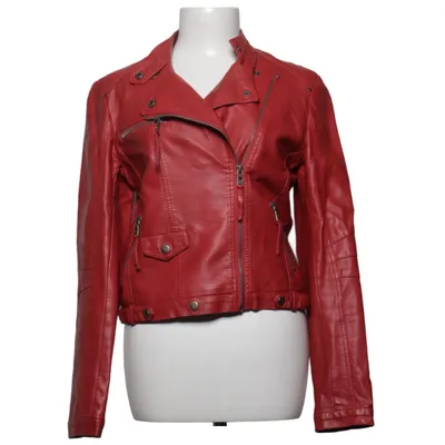 Biker jacket (Red) from Softy Outerwear Collection Polyester, Viscose