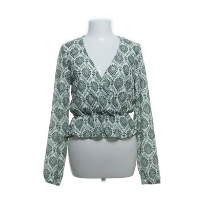 Wrap blouse (White, Multicolored) from Revelation Elastane, Polyester