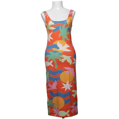 Robe (Orange, Multicolore) de Tajinebanane Coton, Élasthane