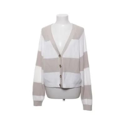 Cardigan (Beige, White) from Hollister Cotton, Polyester