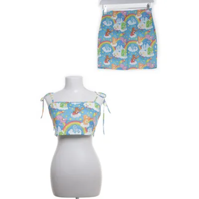 Set (Blauw, Meerkleurig) van Shein Polyester, Elastaan