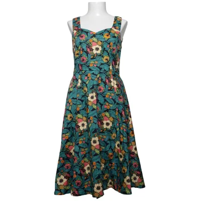 Dress (Green, Multicolored) from Banned Retro Cotton, Elastane