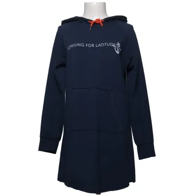 Hood dress (Blue) from DeVal Woman Cotton, Elastane