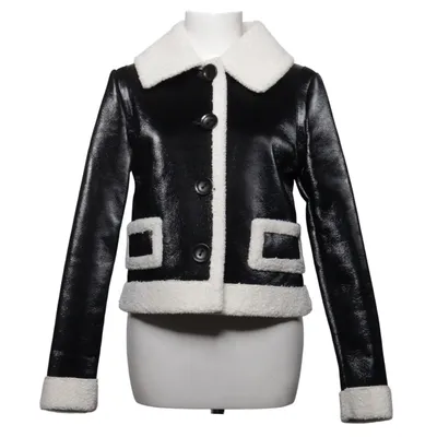 Shearlingjakke (Sort, Hvid) fra Stand Polyester, Polyurethan