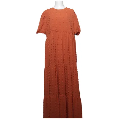 Maxi jurk (Oranje) van Boohoo Katoen, Polyester