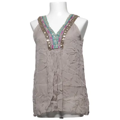 Top (Beige, Meerkleurig) van J&L Elastaan, Zijde, Viscose