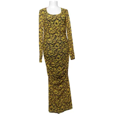 Robe longue (Jaune, Noir) de Ganni Élasthane, Polyamide