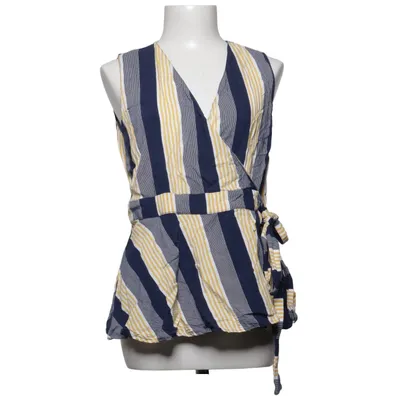 Wrap blouse (Blue, Yellow, White) from Three Sixty Five Viscose