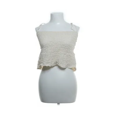 Crop top (Beige) van Zara Katoen, Elastaan, Linnen, Viscose
