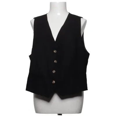 Gilet (Zwart) van Ms Mode Katoen, Linnen, Polyester, Viscose