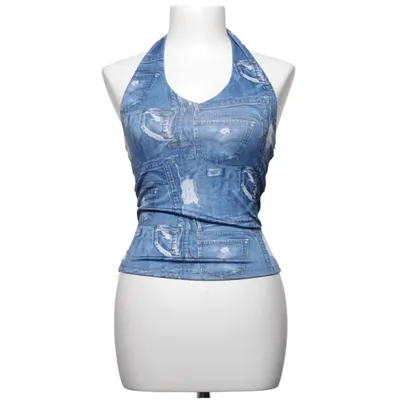 Halter neck top (Blue) from Pimkie