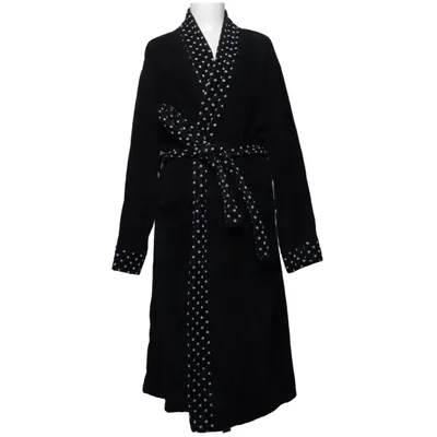 Bathrobe (Black, White) from Ulla Popken Cotton