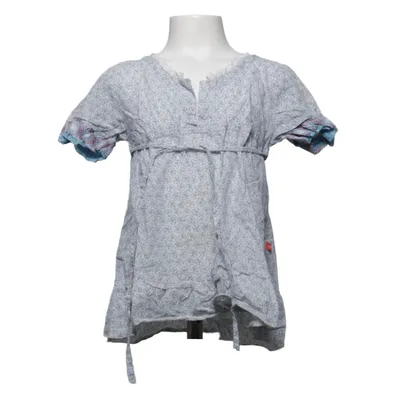 Wickelkleid (Blau, Weiß) von Bengh Per Principesse Baumwolle, Polyester