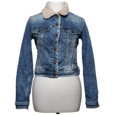 Veste en jeans fourrée (Z1975) de Zara Basic Denim Acrylique, Polyester