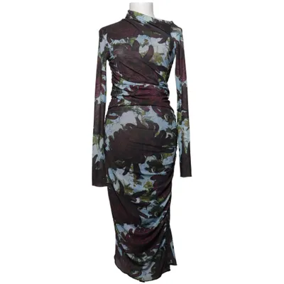 Robe longue (Bleu, Marron, Multicolore) de H&M Studio Élasthane, Polyester