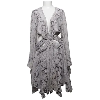 Dress (Gray, White) from Boohoo Polyester