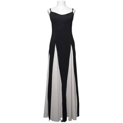 Dress (Black, White) from Shein Elastane, Polyester