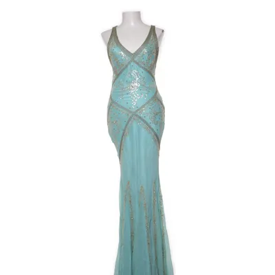 Aftonklänning (Turkos) från Niteline Polyester, Silke