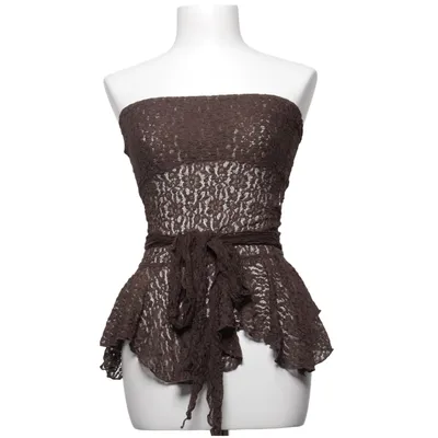 Tube top (Brown) from Zara Elastane, Polyamide