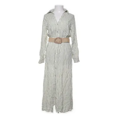 Blousejurk (Wit, Groen) van Zara Linnen, Viscose