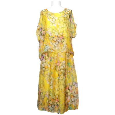 Dress (Yellow, Multicolored) from Made in italy Silk, Viscose
