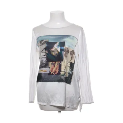 Långärmad t-shirt (Vit, Flerfärgad) från Oui Bomull, Polyester