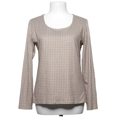 Langærmet t-shirt (Beige, Brun) fra Charlotte Elastan, Polyester, Viscose