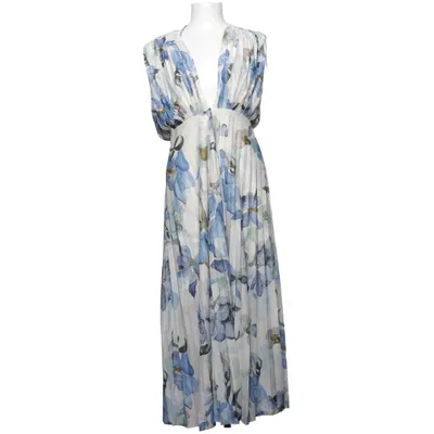 Maxi dress (White, Multicolored, Blue) from H&M Modern Classic Polyester, Elastane