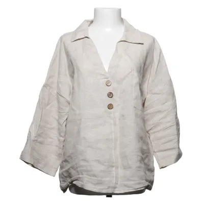 Blouse (Beige) from Elitzia Linen