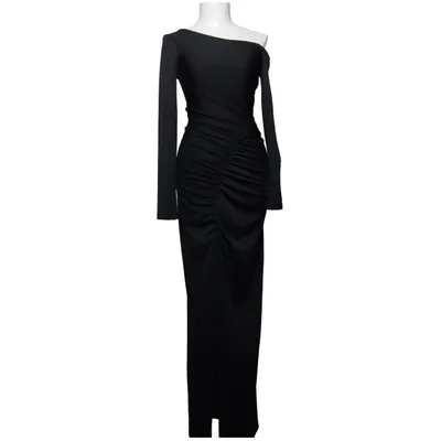 Maxi dress (Black) from NA-KD Elastane, Polyester