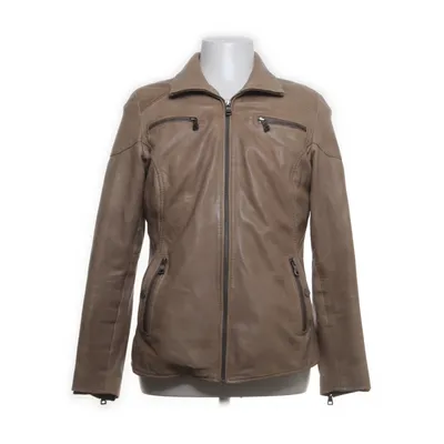 Leather jacket (Beige) from Jilani Collection Leather