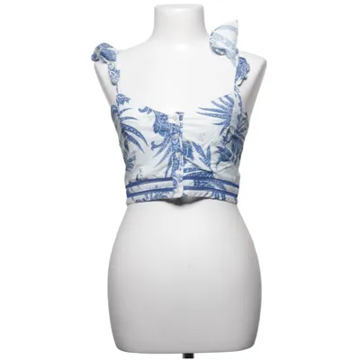 Crop top (Blue, White) from H&M Trend Cotton, Viscose