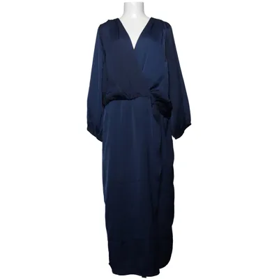 Omlottklänning (Blå) från Bubbleroom Occasion Återvunnen polyester