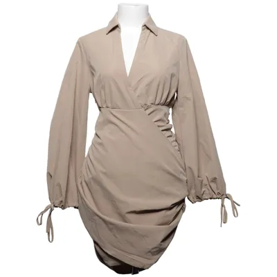Wrap dress (Beige) from Shein Polyester