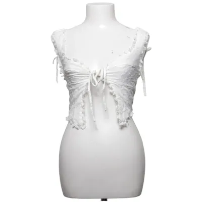 Crop top (White) from Outcast Cotton, Viscose
