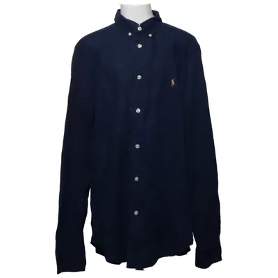 Buttondownskjorte (Blå) fra Ralph Lauren Bomuld, Linned