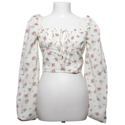 Crop top (Vit, Röd) från Boohoo Polyester