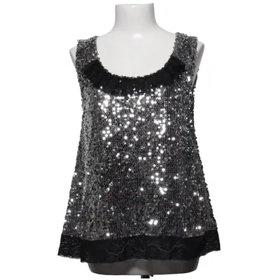 Tank Top (Silver, Black) from Smooph Polyester