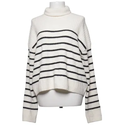 Polotröja (Vit, Flerfärgad) från H&M Polyester, Akryl, Ull, Elastan