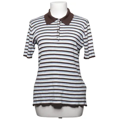 Pikétröja (Blå, Vit, Brun) från Claire Rose x NA-KD Polyester, Viskos