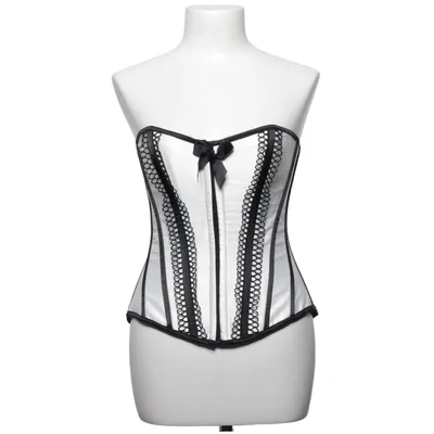 Korsett (Vit, Svart) från Ann Summers Bomull, Elastan, Polyester