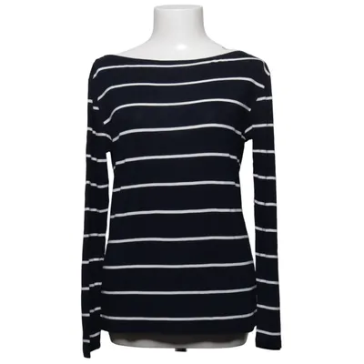 Långärmad t-shirt (Blå, Vit) från H&M Basic Elastan, Viskos