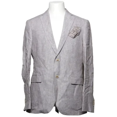 Blazer (Gray) from Linus Linen, Polyester, Viscose