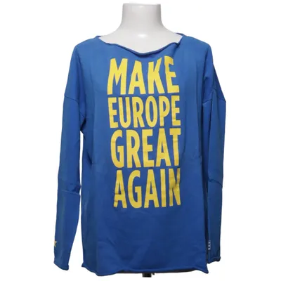 Sweatshirt (Blue, Yellow) from Juvia Cotton, Polyester
