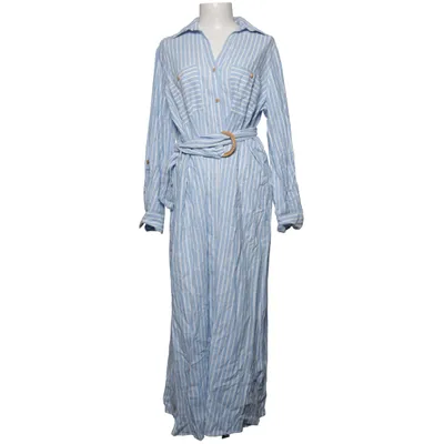 Shirt dress (Blue, White) from Zara Linen, Viscose