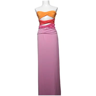 Maxi dress (Orange, Pink, Multicolored) from NA-KD Art Elastane, Polyester