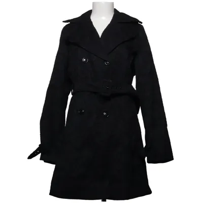 Trenchcoat (Svart) från Voodoo Vixen Bomull, Elastan, Polyamid, Polyester