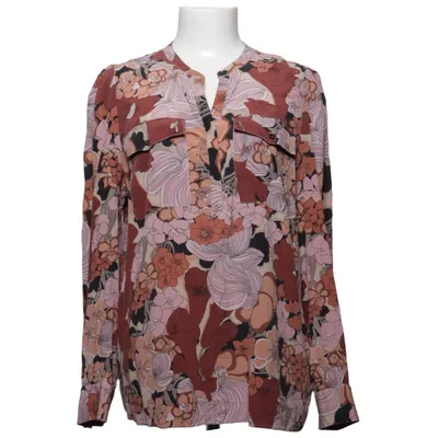Blouse (Roze, Bruin, Meerkleurig) van PBO Elastaan, Zijde
