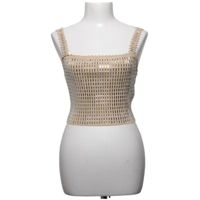 Crop top (Beige) de Sandro Élasthane, Polyamide, Viscose